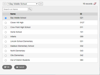 List of schools in district