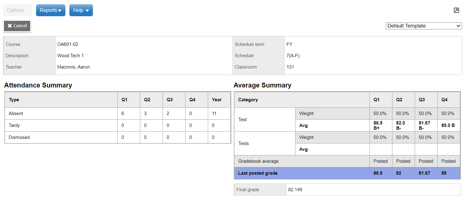 View the Details of Your Students' Other Classes